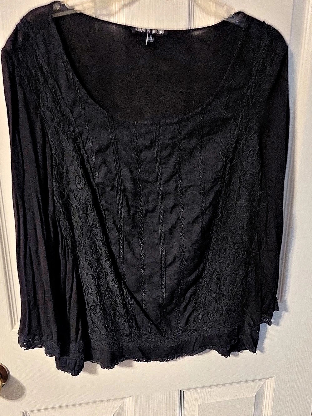 Cable & Gauge Black Long Sleeve Tunic Size XL Like New